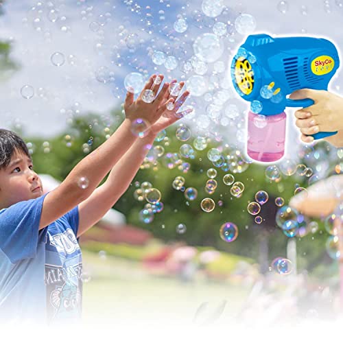 Bubble Gun, 2pcs Bubble Guns for Kids, Pink and Blue Bubble Machine Gun ...